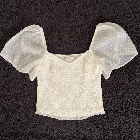Abercrombie & Fitch | Puffy Sleeve Poplin Top - Picture 1 of 5